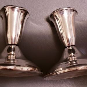 Duchin Sterling Silver Weighted  Candle Holders Vintage